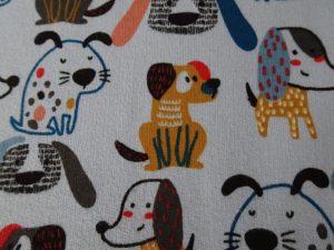 Winter und Kinderstoff Hunde Sweatshirt Stoff Husky Motiven 